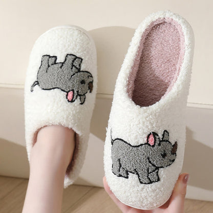 Chaussons en peluche grande taille à imprimé animal - image 15