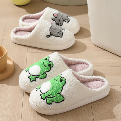 Chaussons en peluche grande taille à imprimé animal - image 4