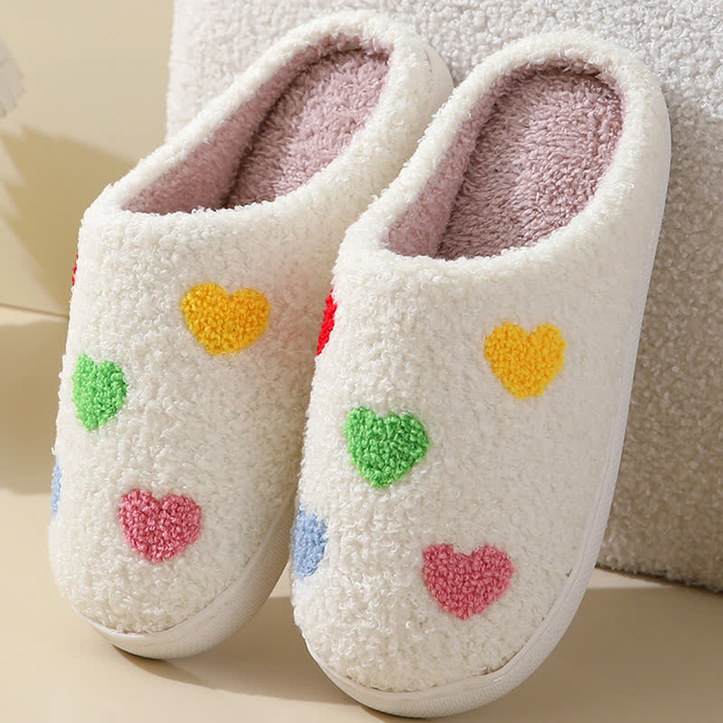 Chaussons confortables grande taille à motifs colorés - Cœur - EU43-44 (US9-10) - image 6