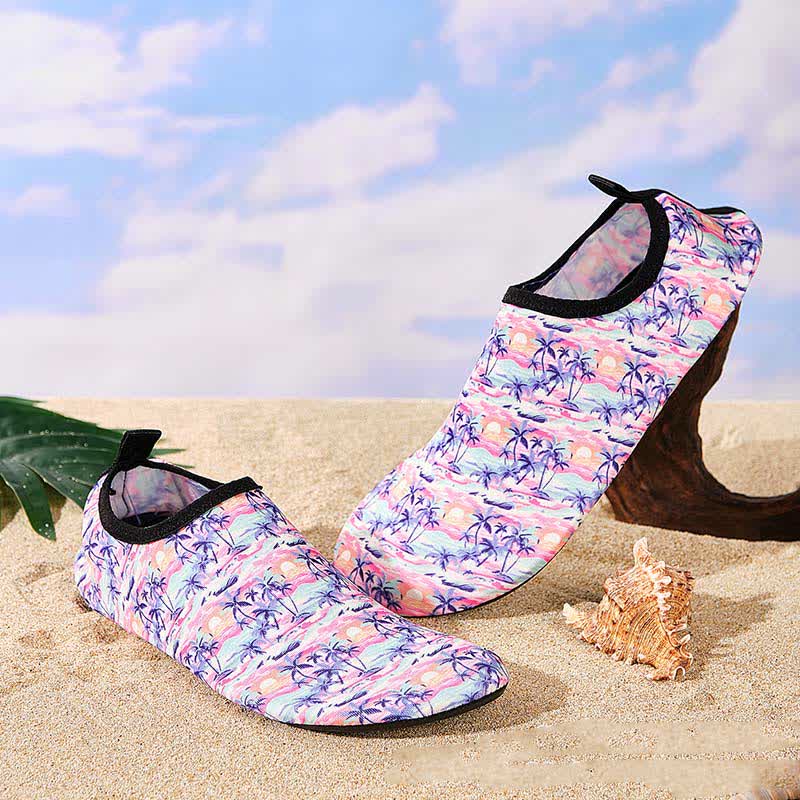 Chaussons de plage respirants et antidérapants à motifs colorés
