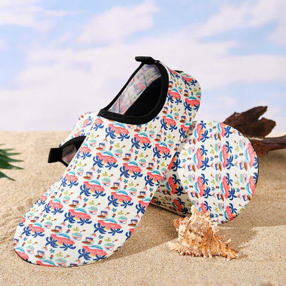 Chaussons de plage respirants et antidérapants à motifs colorés