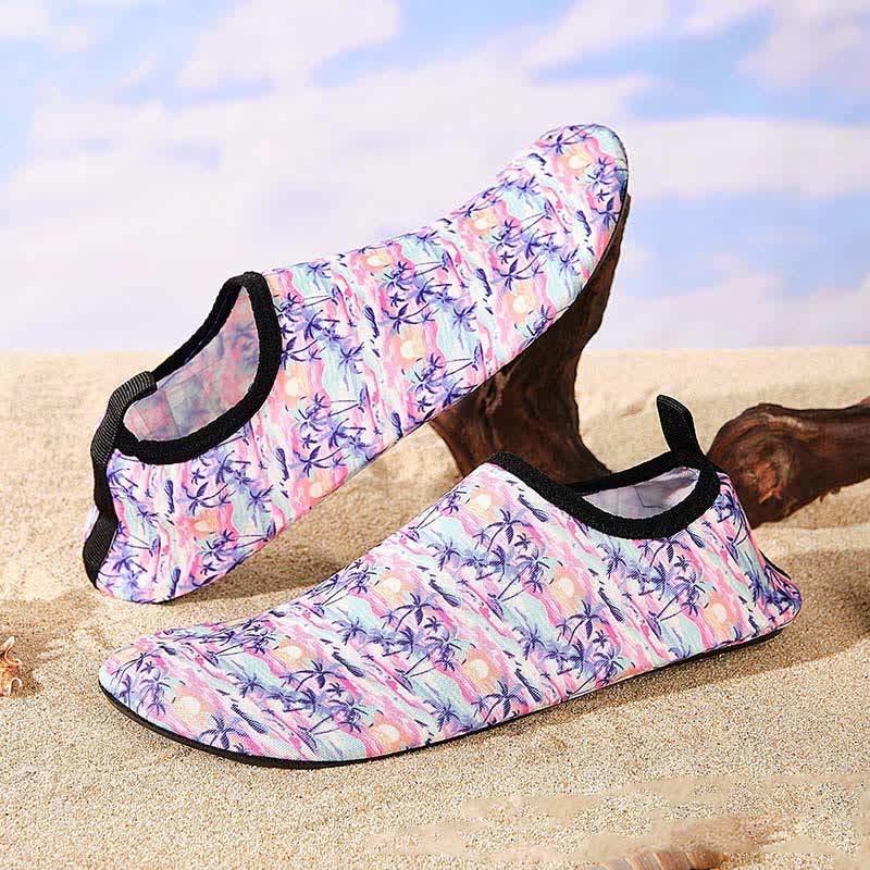 Chaussons de plage respirants et antidérapants à motifs colorés