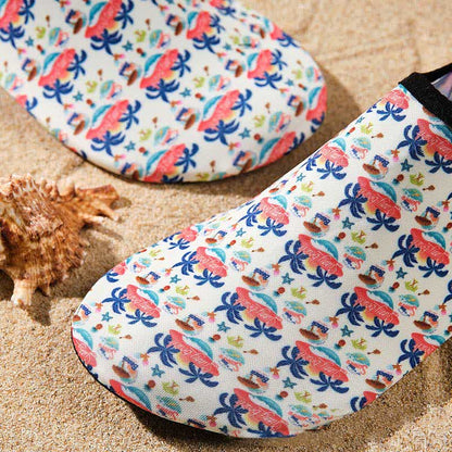 Chaussons de plage respirants et antidérapants à motifs colorés