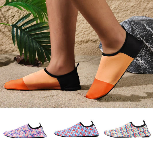Chaussons de plage respirants et antidérapants à motifs colorés
