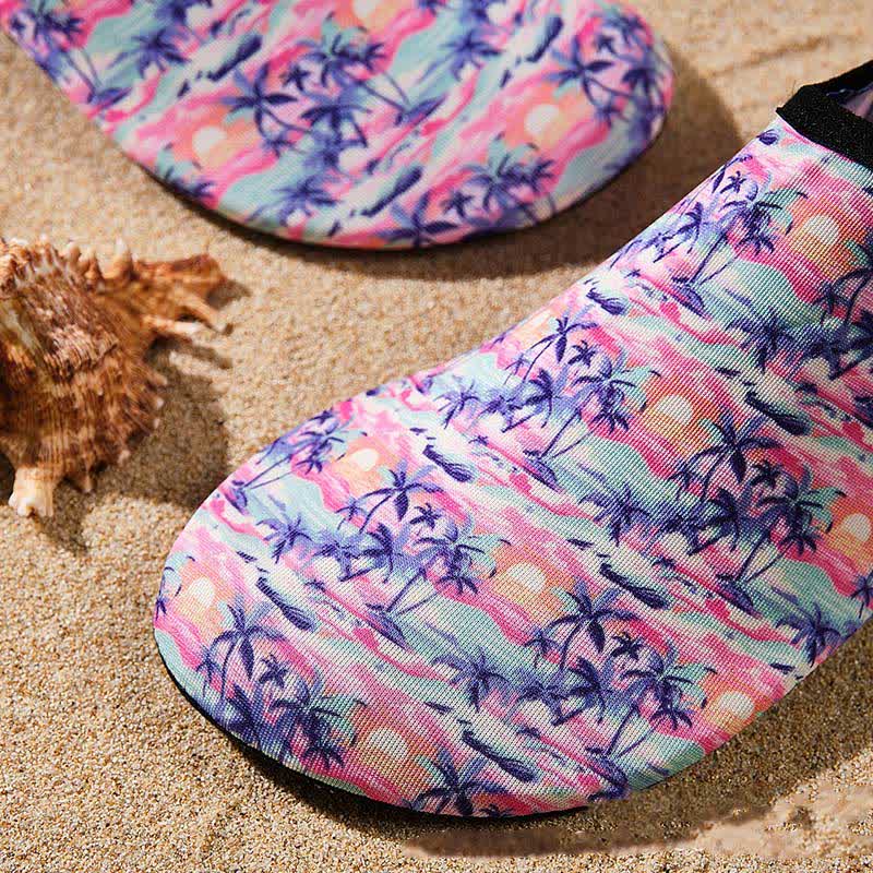 Chaussons de plage respirants et antidérapants à motifs colorés