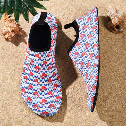Chaussons de plage respirants et antidérapants à motifs colorés