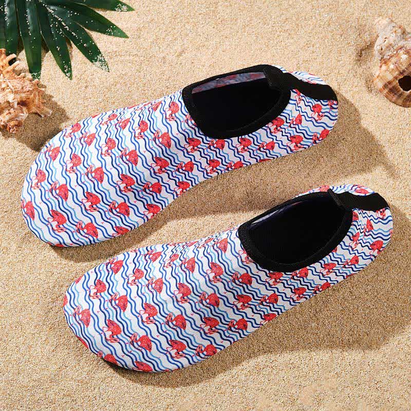 Chaussons de plage respirants et antidérapants à motifs colorés