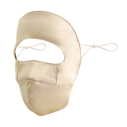Masque de protection solaire en soie naturelle - Champagne - Taille unique - image 3
