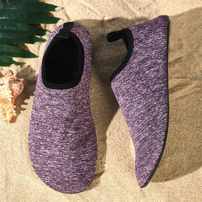 Chaussons d'intérieur antidérapants de couleur unie