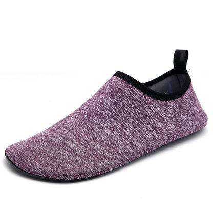 Chaussons d'intérieur antidérapants de couleur unie