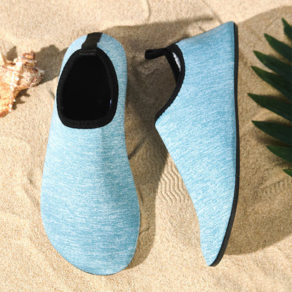 Chaussons d'intérieur antidérapants de couleur unie