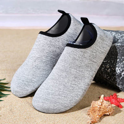 Chaussons d'intérieur antidérapants de couleur unie