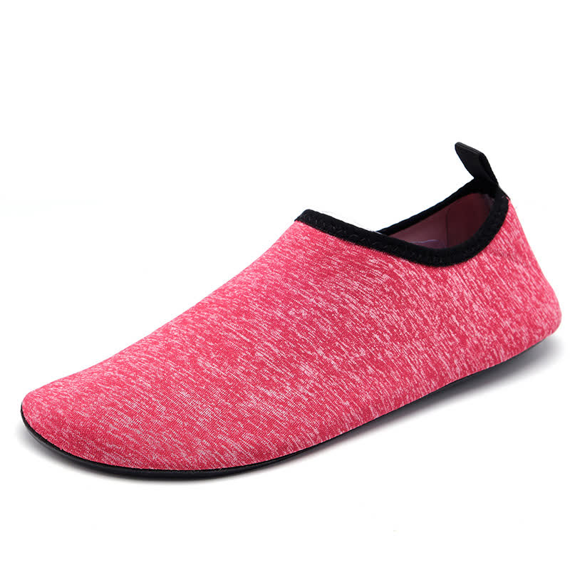 Chaussons d'intérieur antidérapants de couleur unie