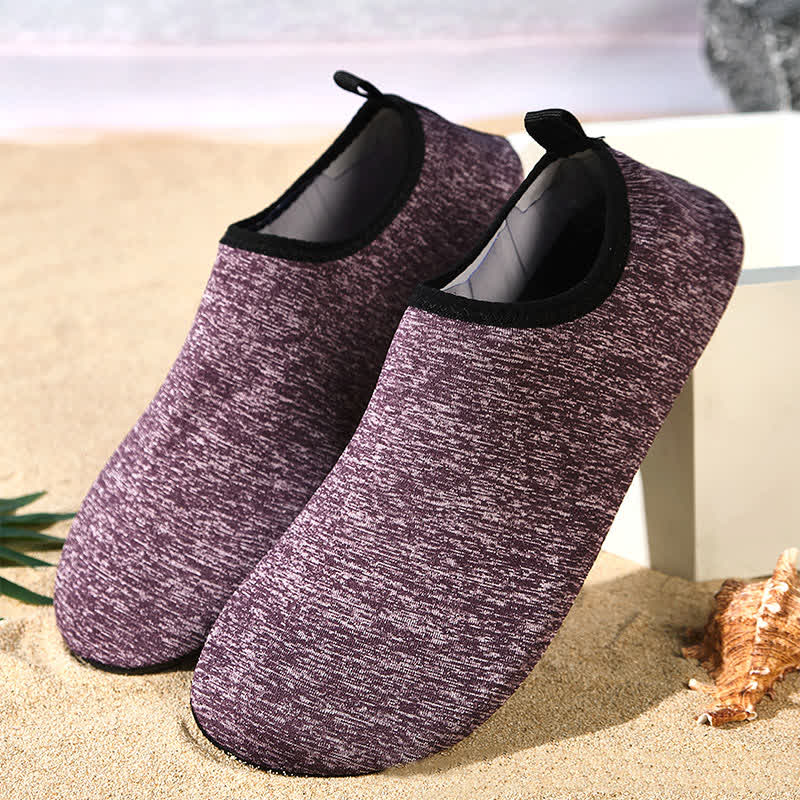 Chaussons d'intérieur antidérapants de couleur unie