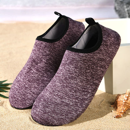 Chaussons d'intérieur antidérapants de couleur unie