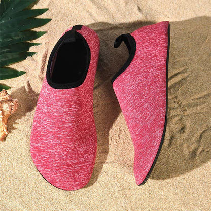 Chaussons d'intérieur antidérapants de couleur unie