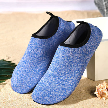 Chaussons d'intérieur antidérapants de couleur unie