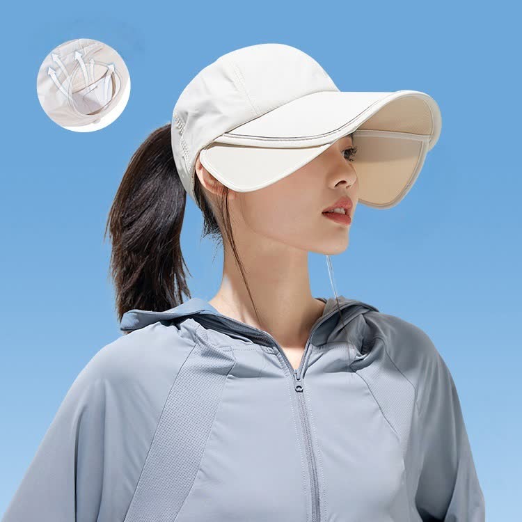 Chapeau visière de protection solaire d'extérieur - Beige - Taille unique - image 2