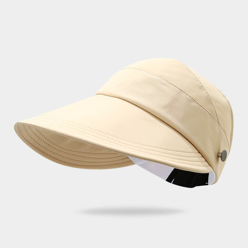 Chapeau à visière de protection solaire à moitié ouvert