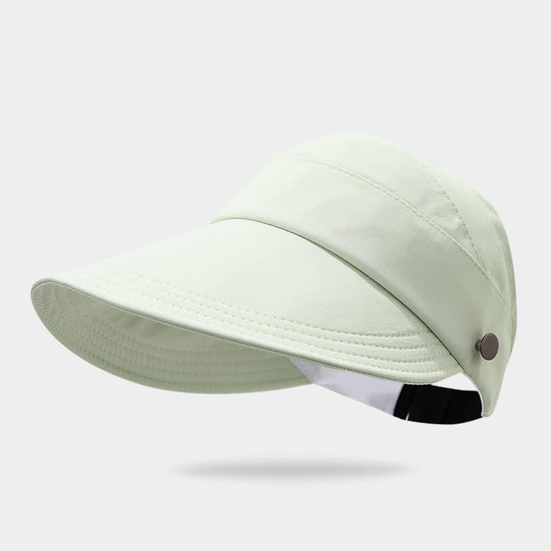 Chapeau à visière de protection solaire à moitié ouvert - Vert clair - Taille unique - image 3