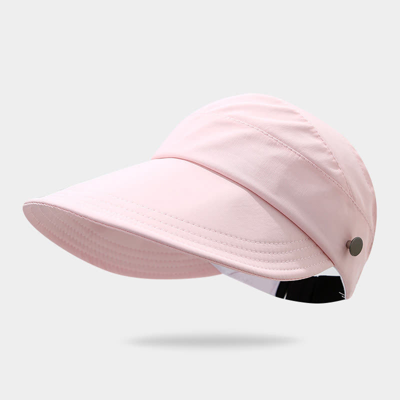 Chapeau à visière de protection solaire à moitié ouvert