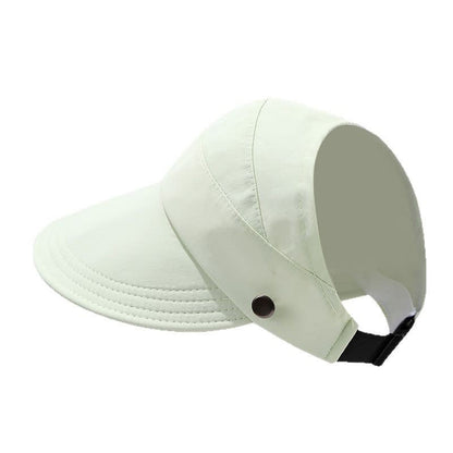 Chapeau à visière de protection solaire à moitié ouvert