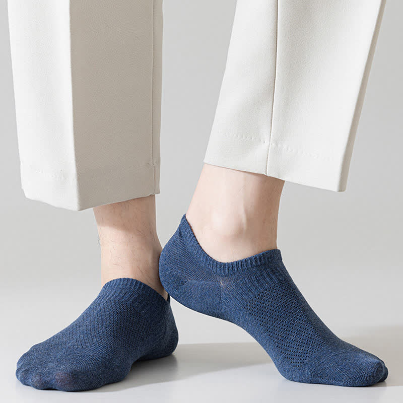 Chaussettes de sport respirantes en maille de coton fine de couleur unie (9 paires)