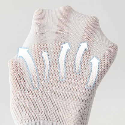 Chaussettes de sport respirantes en maille de coton fine de couleur unie (9 paires)