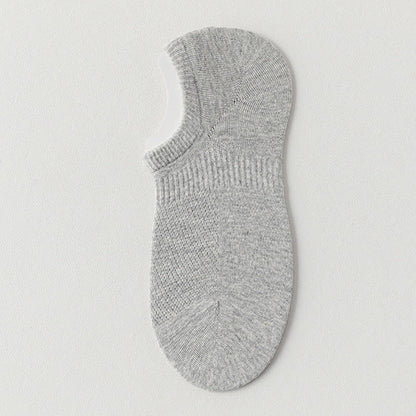 Chaussettes de sport respirantes en maille de coton fine de couleur unie (9 paires)