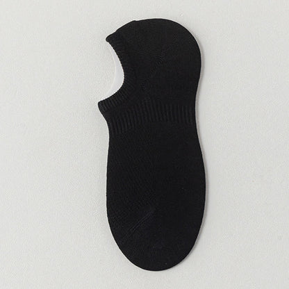 Chaussettes de sport respirantes en maille de coton fine de couleur unie (9 paires)