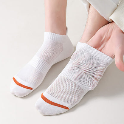 Chaussettes de sport fines en coton imprimé lettre (5 paires)