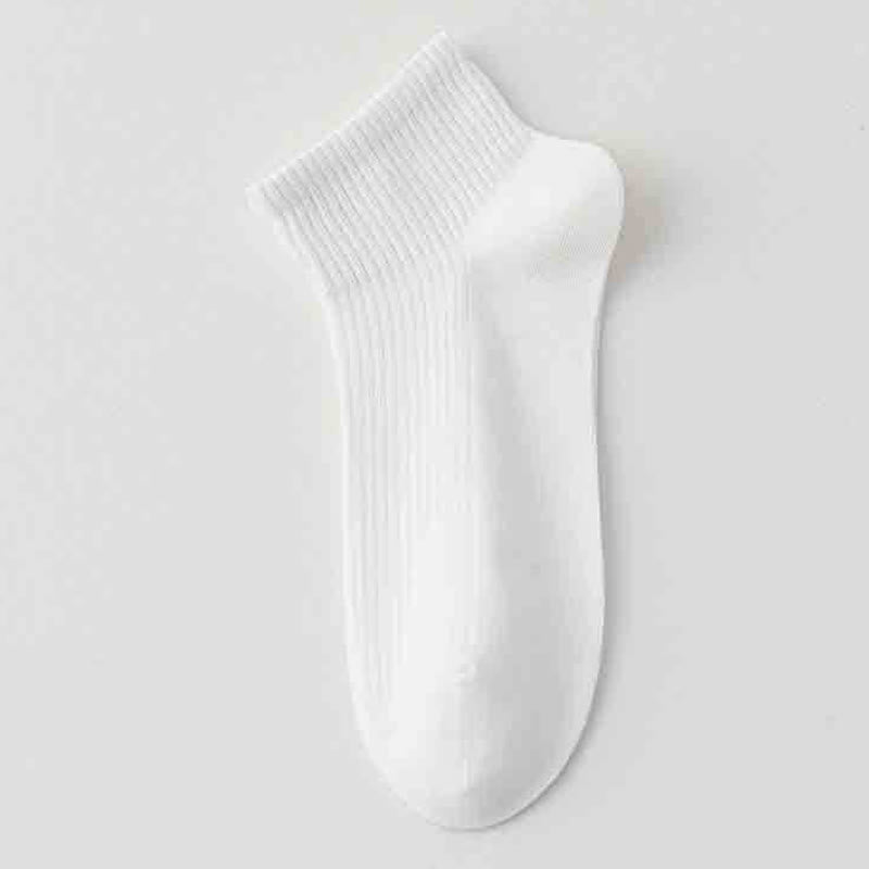 Chaussettes de sport respirantes en coton fin à rayures (6 paires)