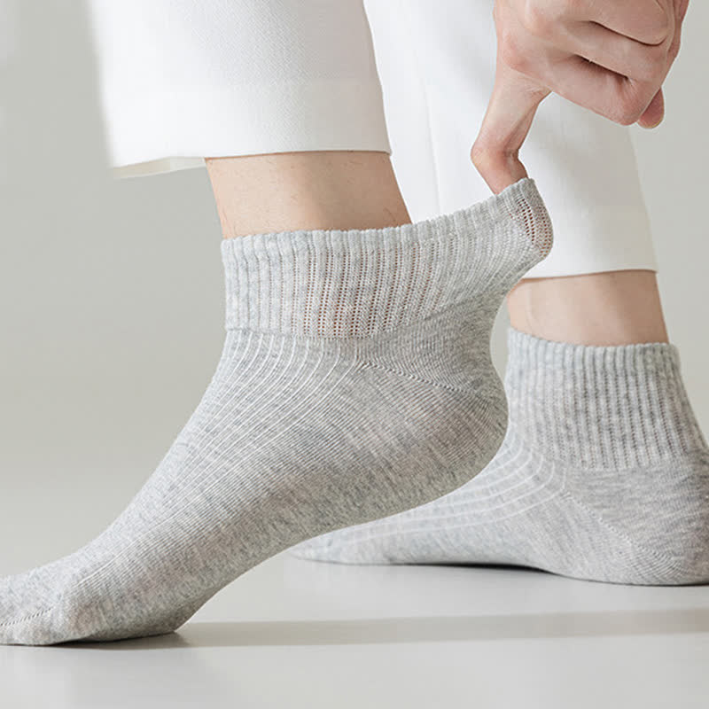Chaussettes de sport respirantes en coton fin à rayures (6 paires)