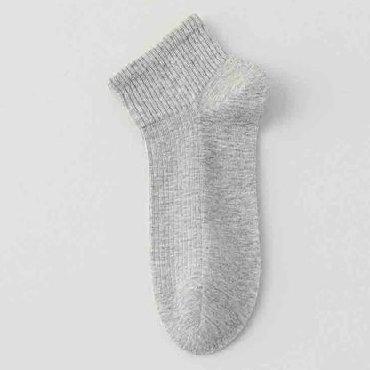 Chaussettes de sport respirantes en coton fin à rayures (6 paires)