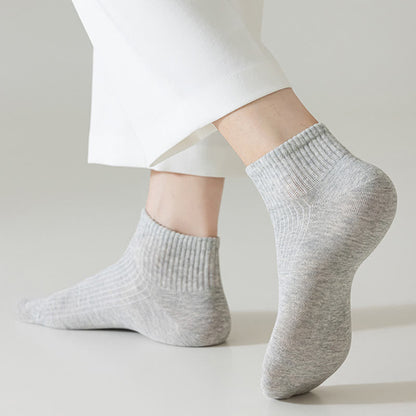 Chaussettes de sport respirantes en coton fin à rayures (6 paires)