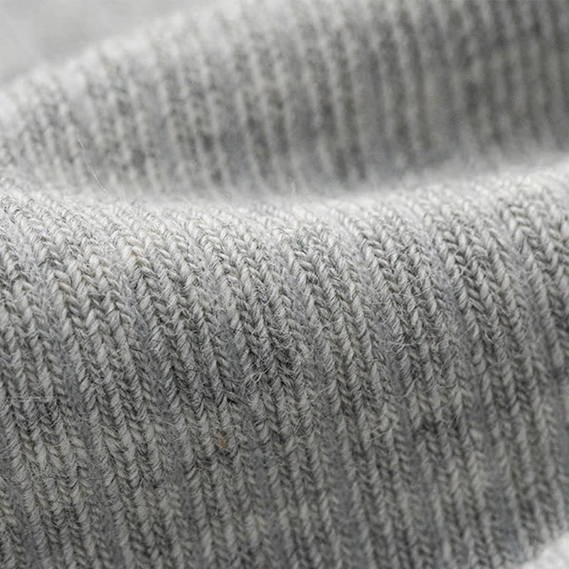 Chaussettes de sport respirantes en coton fin à rayures (6 paires)