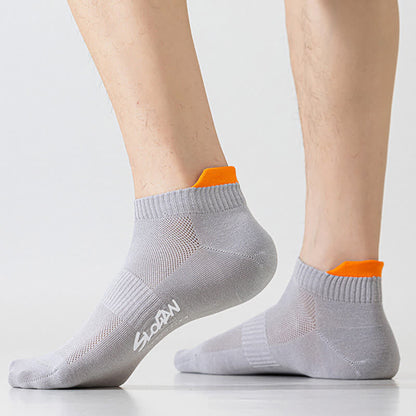 Chaussettes montantes en coton à imprimé lettres et blocs de couleur (5 paires)