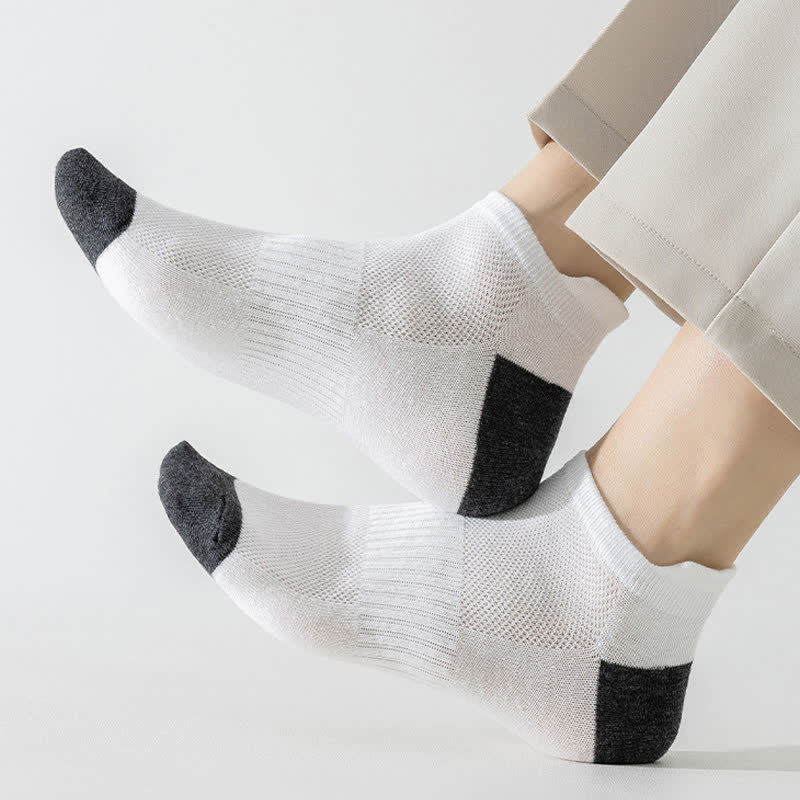 Chaussettes de sport respirantes à blocs de couleurs grande taille (6 paires)