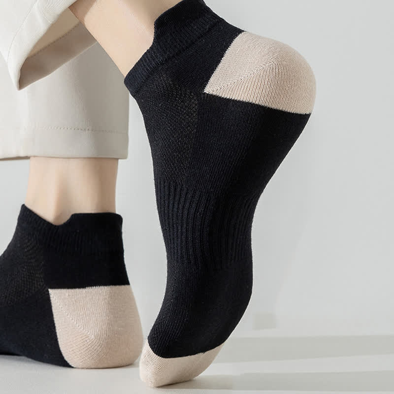 Chaussettes de sport respirantes à blocs de couleurs grande taille (6 paires)