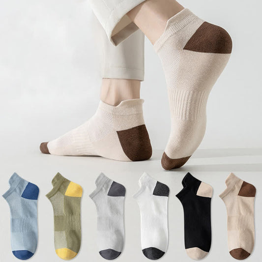 Chaussettes de sport respirantes à blocs de couleurs grande taille (6 paires)