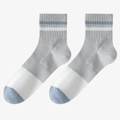 Chaussettes rayées en coton grande taille (5 paires)