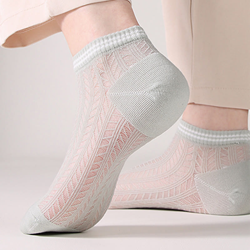 Chaussettes à carreaux de couleur unie (8 paires) - image 6