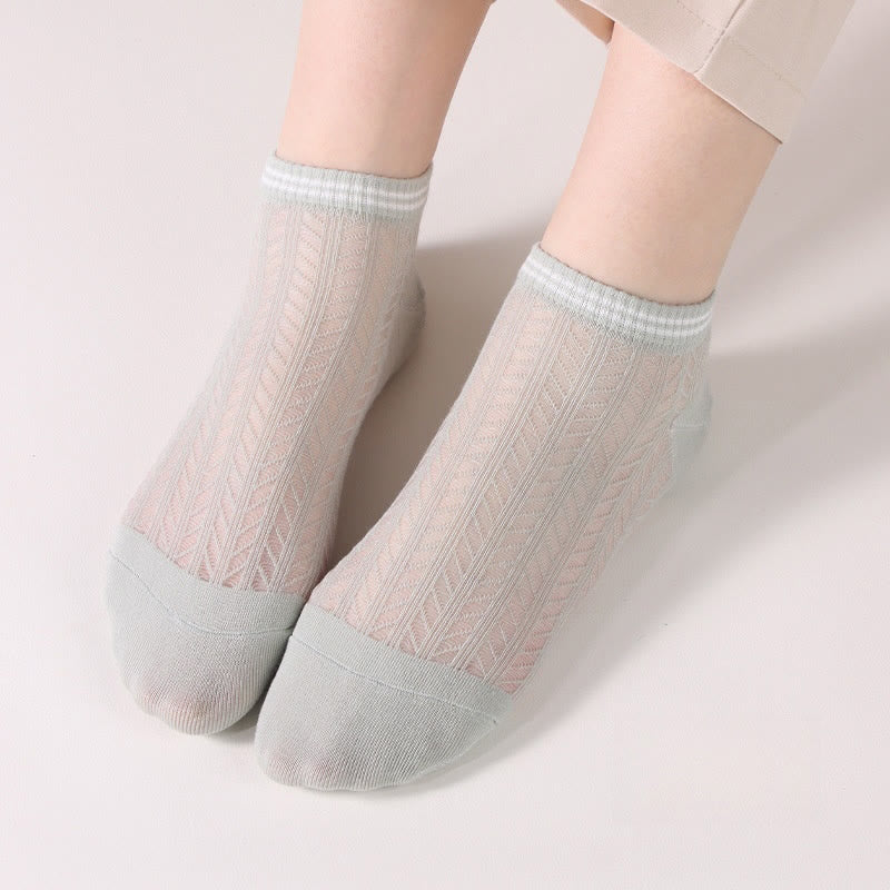 Chaussettes à carreaux de couleur unie (8 paires)