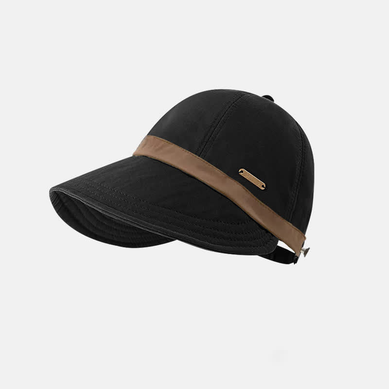 Chapeau pare-soleil à blocs de couleurs - Noir - Taille unique - image 1