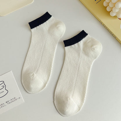 Chaussettes respirantes à bordure colorée (8 paires)