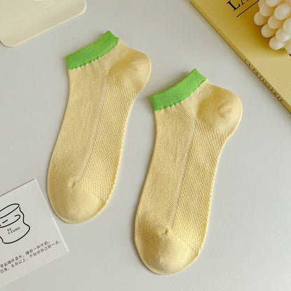 Chaussettes respirantes à bordure colorée (8 paires)