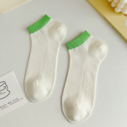 Chaussettes respirantes à bordure colorée (8 paires)