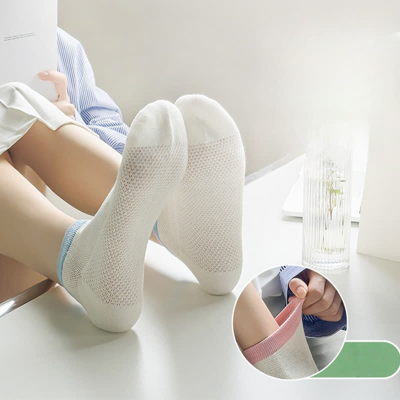 Chaussettes respirantes à bordure colorée (8 paires)
