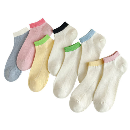 Chaussettes respirantes à bordure colorée (8 paires)