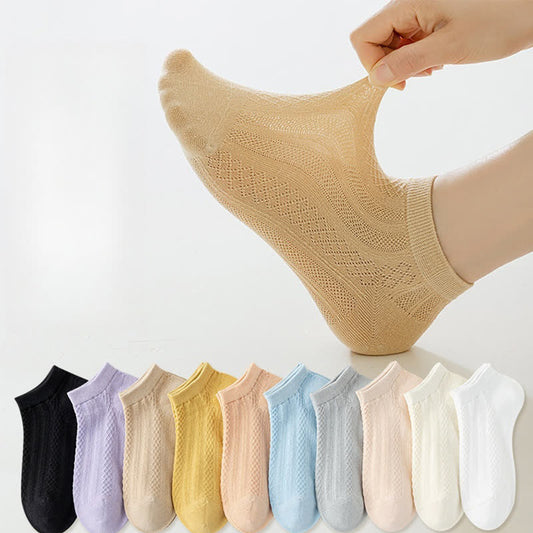 Chaussettes respirantes, légères et délicates en maille (10 paires)